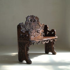 Rare Dutch Baroque Hall Bench after Daniel Marot, circa 1720