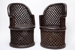 Bamileke Hand Carved Wood Tribal Chair - One Left!
