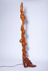 Handcrafted American Floor Lamp in the Manner of Wendell Castle