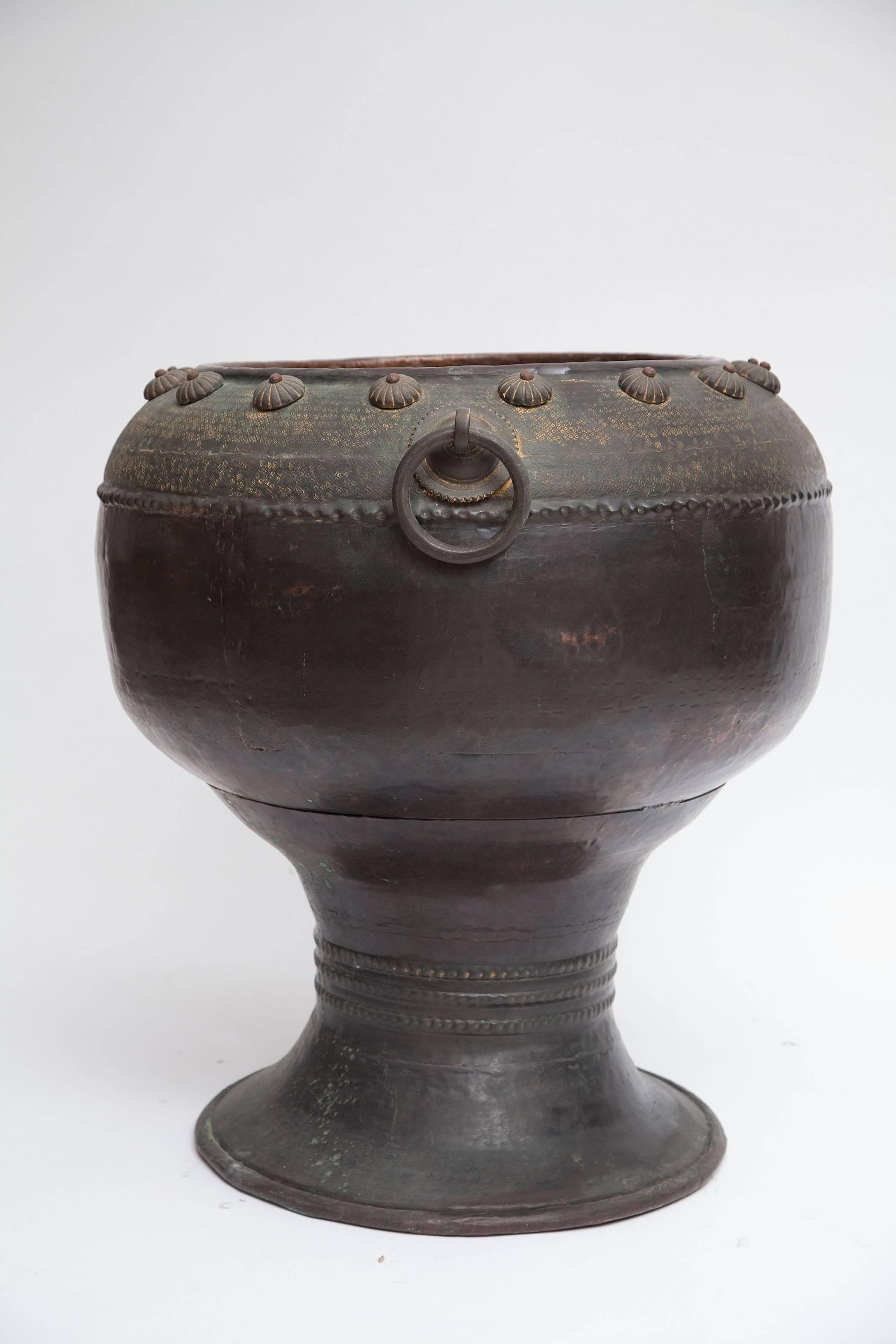 Moorish Giant Middle Eastern Cast Brass and Bronze Garden Urn