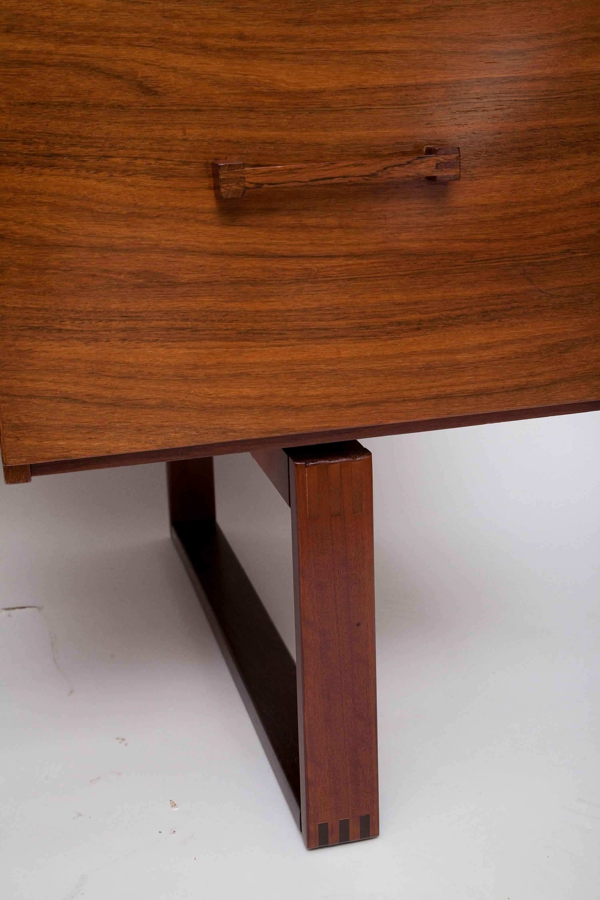 Danish Brazilian Rosewood Desk by Henning Jensen and Torben Valeur