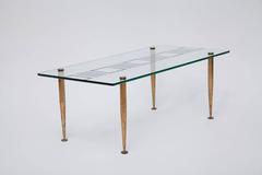 Mid-Century Italian Bronze and Mirrored Glass Coffee Table