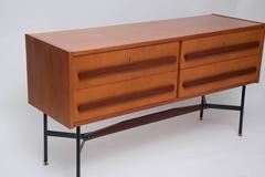 1960s Teak and Walnut Italian Modernist Sideboard