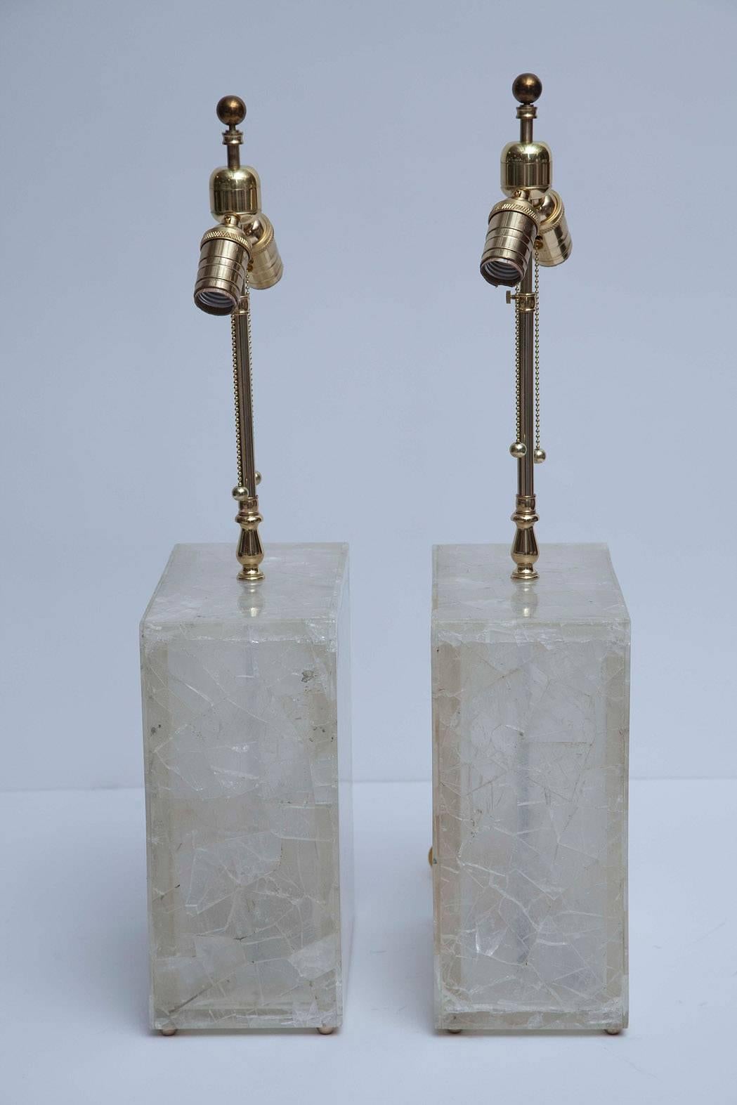 American Rock Crystal Table Lamps