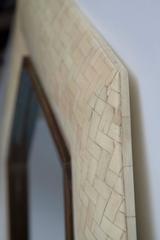 Tessellated Bone and Bronze Mirror