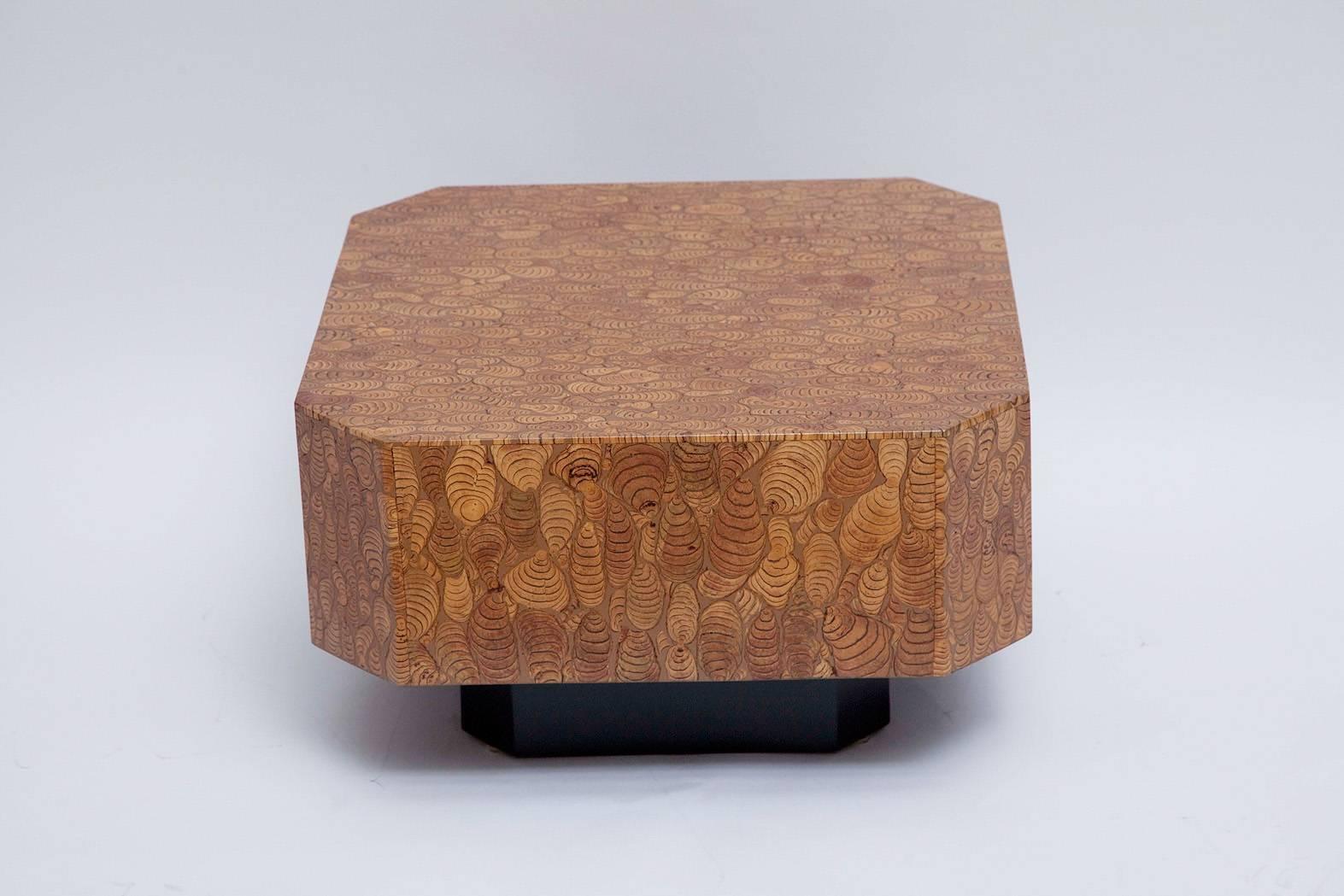 American 1970s Exotic Wood Inlaid Side Table