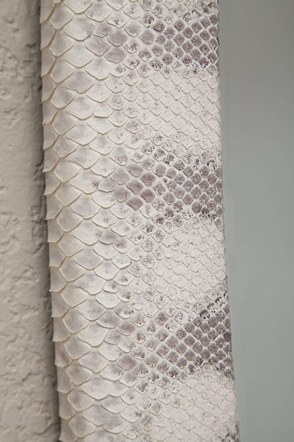 Bleached Genuine Python Mirror