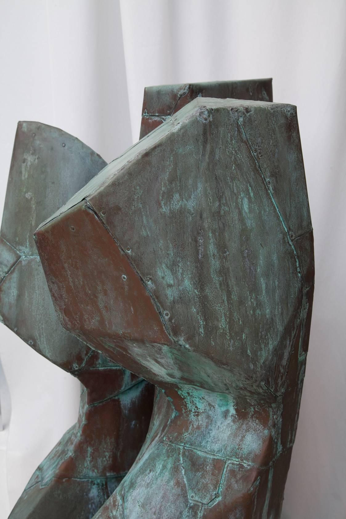 American Massive Copper Clad Abstract Sculpture, attr. to Bill Anson