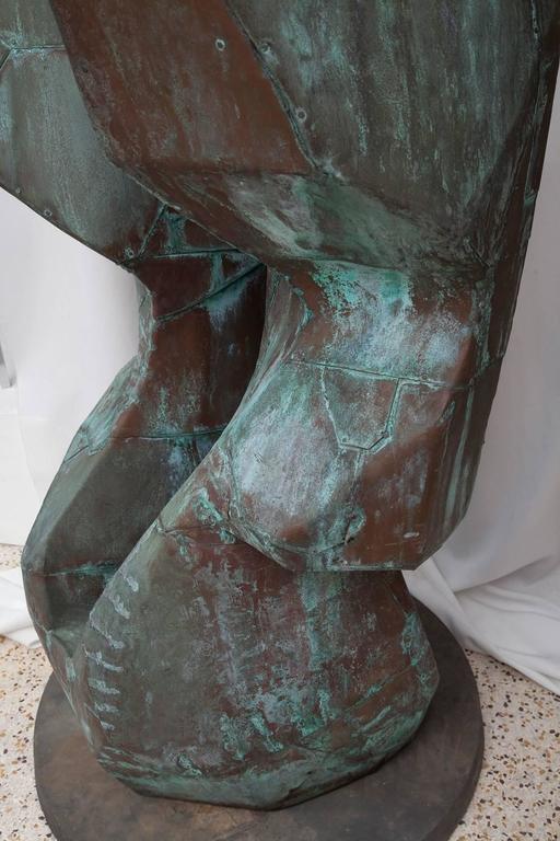 Late 20th Century Massive Copper Clad Abstract Sculpture, attr. to Bill Anson For Sale