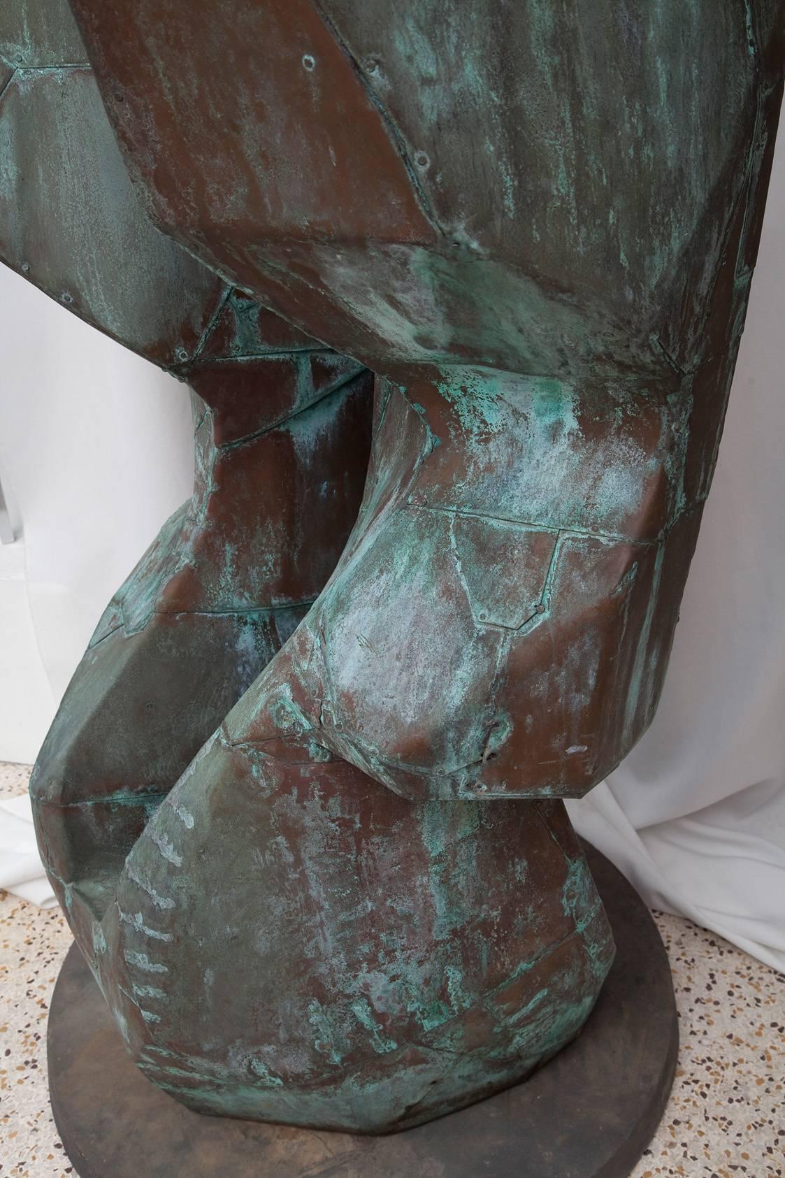 Massive Copper Clad Abstract Sculpture, attr. to Bill Anson In Good Condition In North Miami, FL