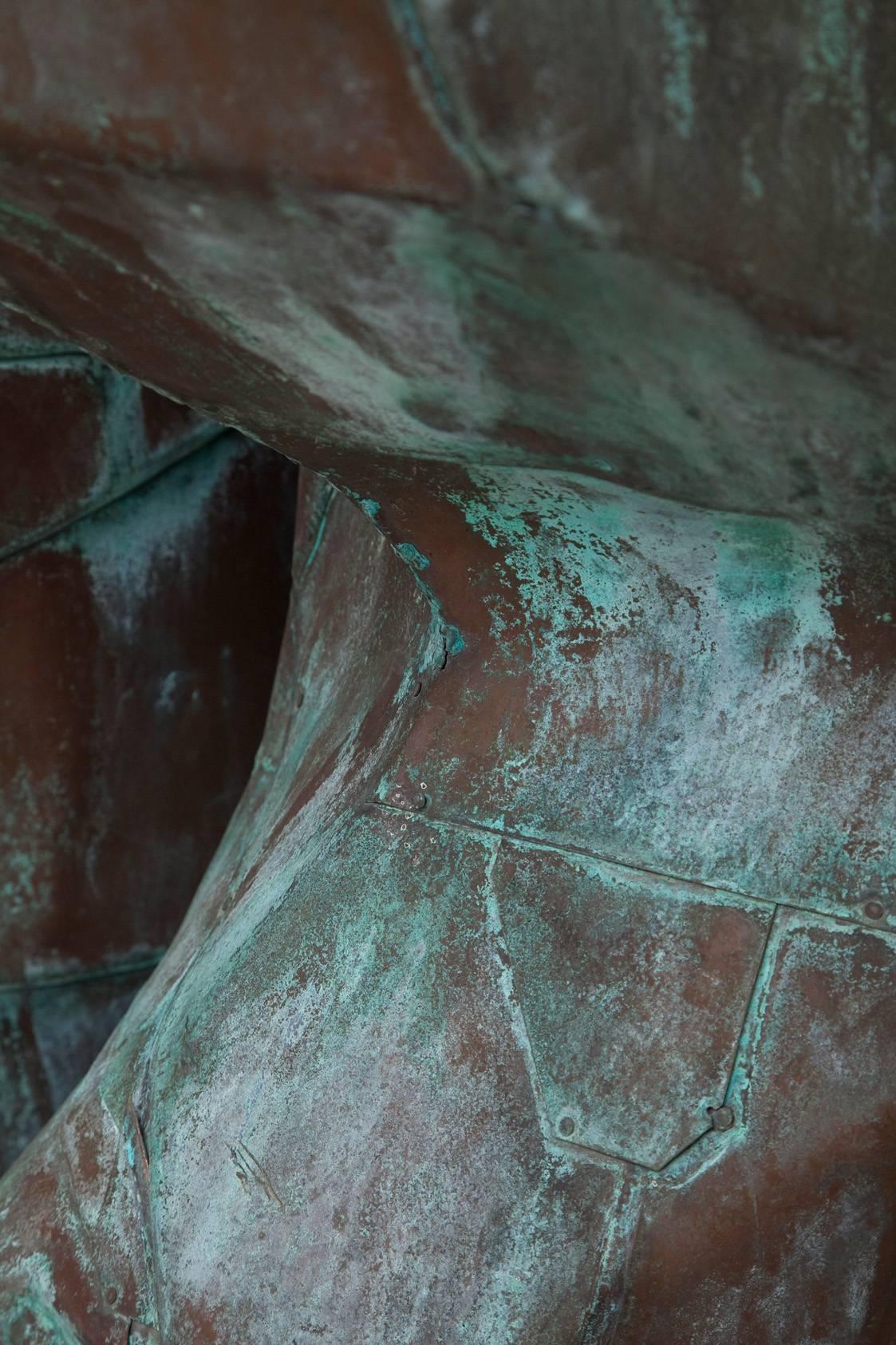 Late 20th Century Massive Copper Clad Abstract Sculpture, attr. to Bill Anson