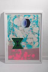 Michelle Weinberg Gouache on Marbleized Paper