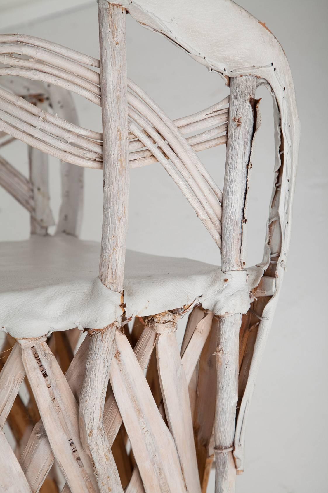 Painted Whitewashed Equipale Chairs