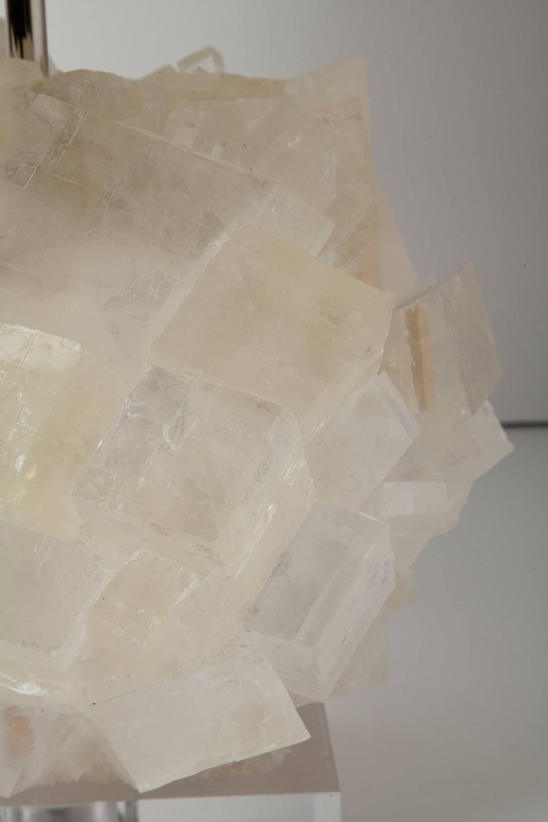 American Calcite Crystal Table Lamps by Kathryn McCoy