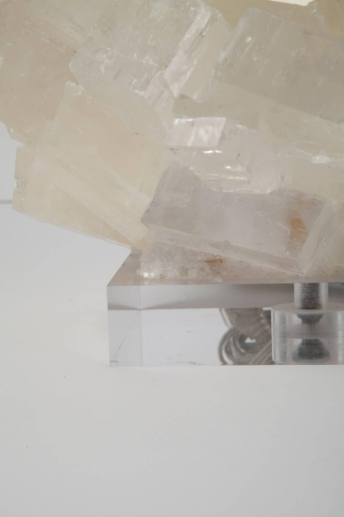 Calcite Crystal Table Lamps by Kathryn McCoy In Excellent Condition In North Miami, FL