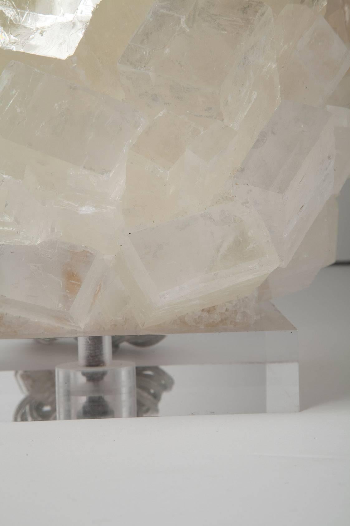Contemporary Calcite Crystal Table Lamps by Kathryn McCoy