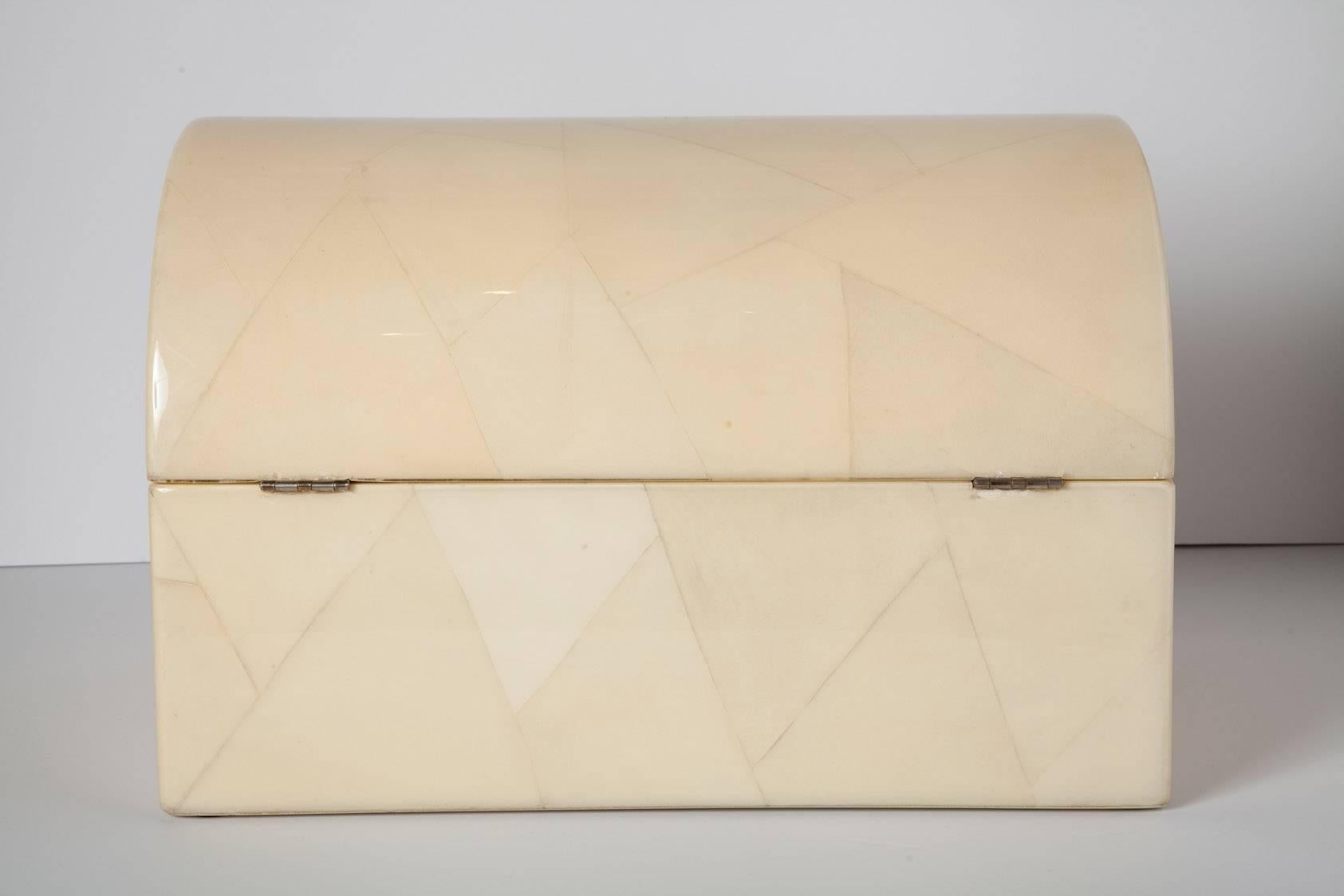 Modern Large Parchment Box in the Manner of Karl Springer, Late 1970s