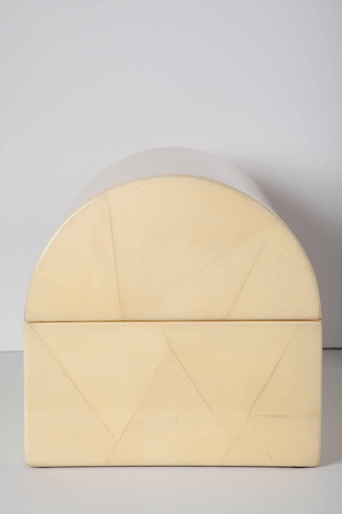 Large Parchment Box in the Manner of Karl Springer, Late 1970s 1