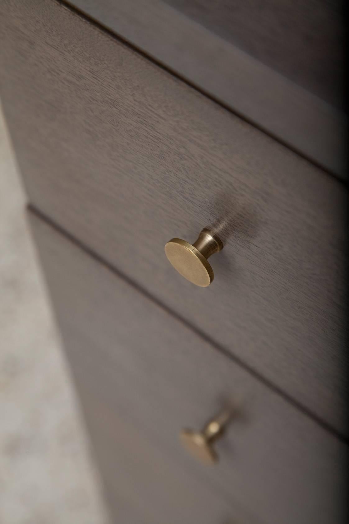 Mid-20th Century Custom Olive Mahogany and Brass Bachelor Chest by Paul McCobb for Calvin