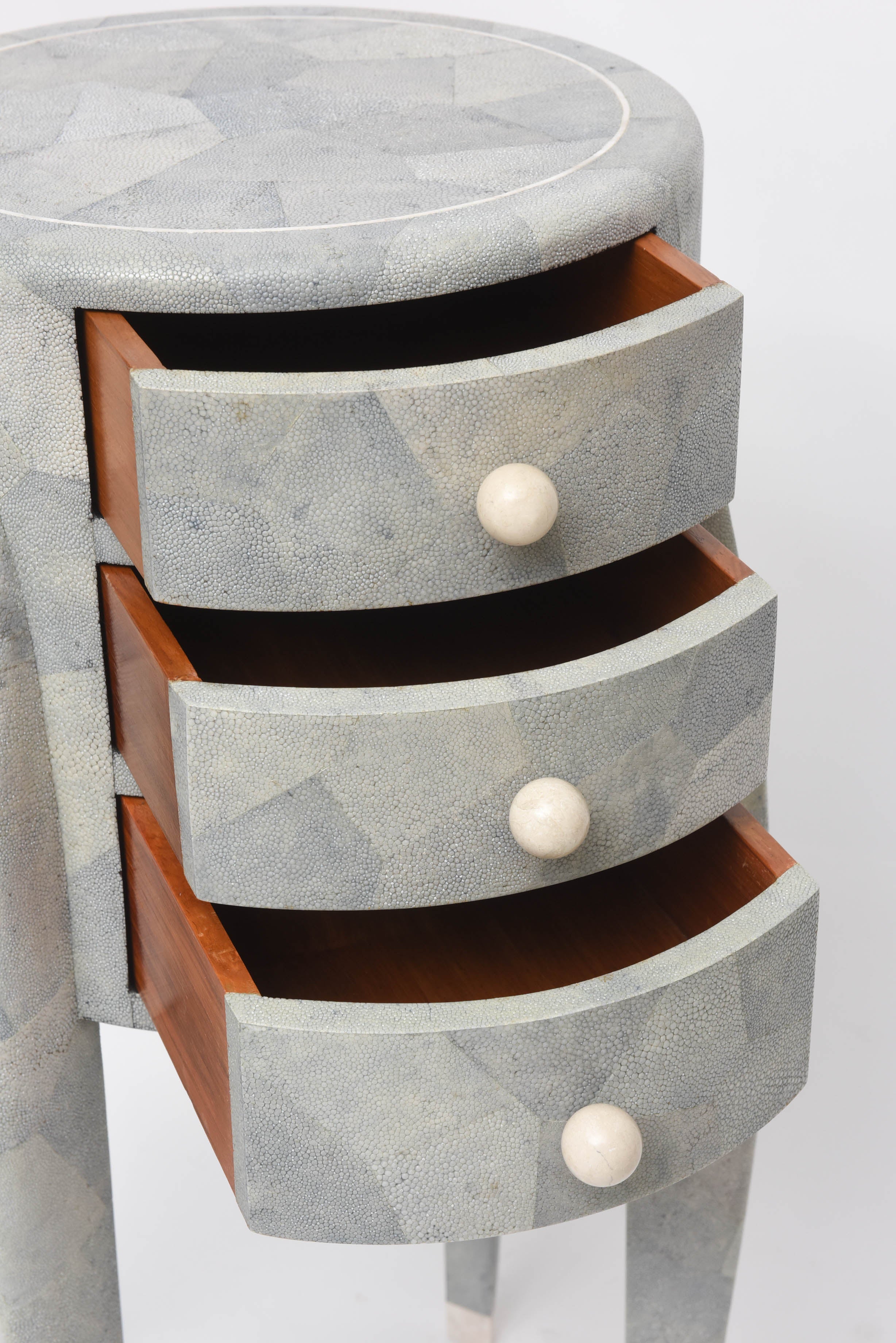 Diminutive Shagreen Chest of Drawers by Maitland-Smith In Excellent Condition In North Miami, FL