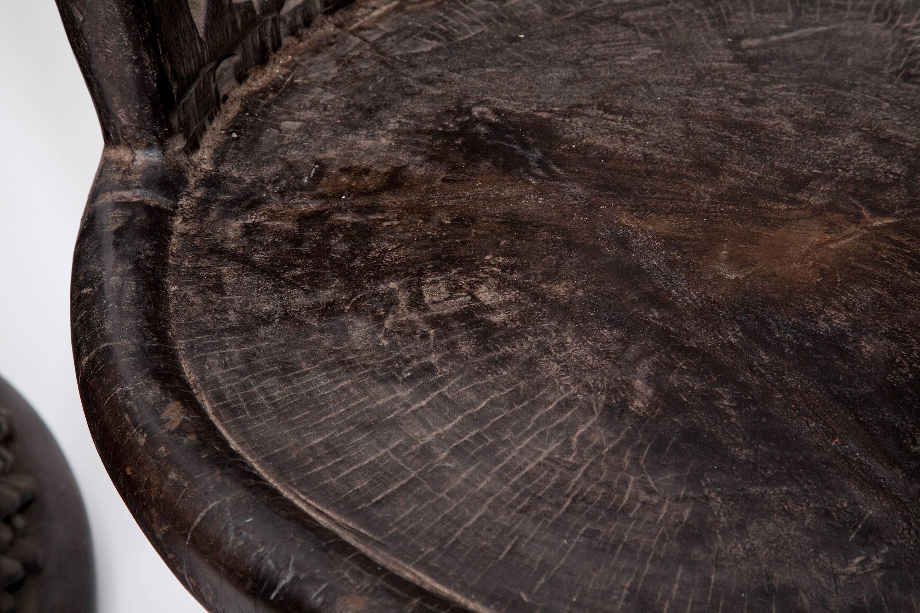 Bamileke Hand Carved Wood Tribal Chair - One Left! 4