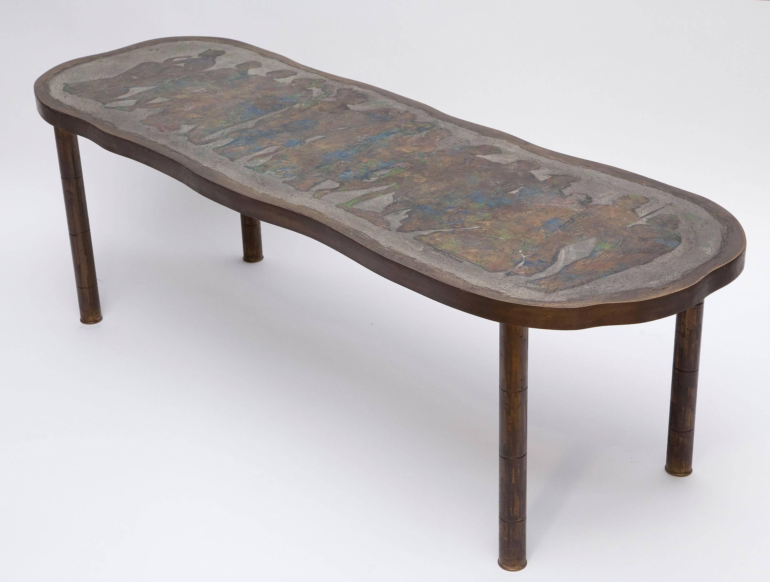Bronze Coffee Table by Philip and Kelvin LaVerne 1