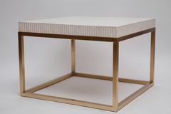 Brass and Bone Tiled Coffee Table