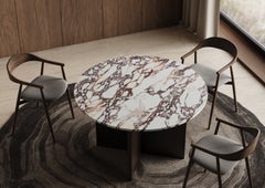Hakata Dining Table Calacatta Viola Marble and Oak