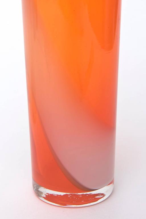 Six Vintage Italian Glass Murano Cocktail Glasses with Glass Swizzlers