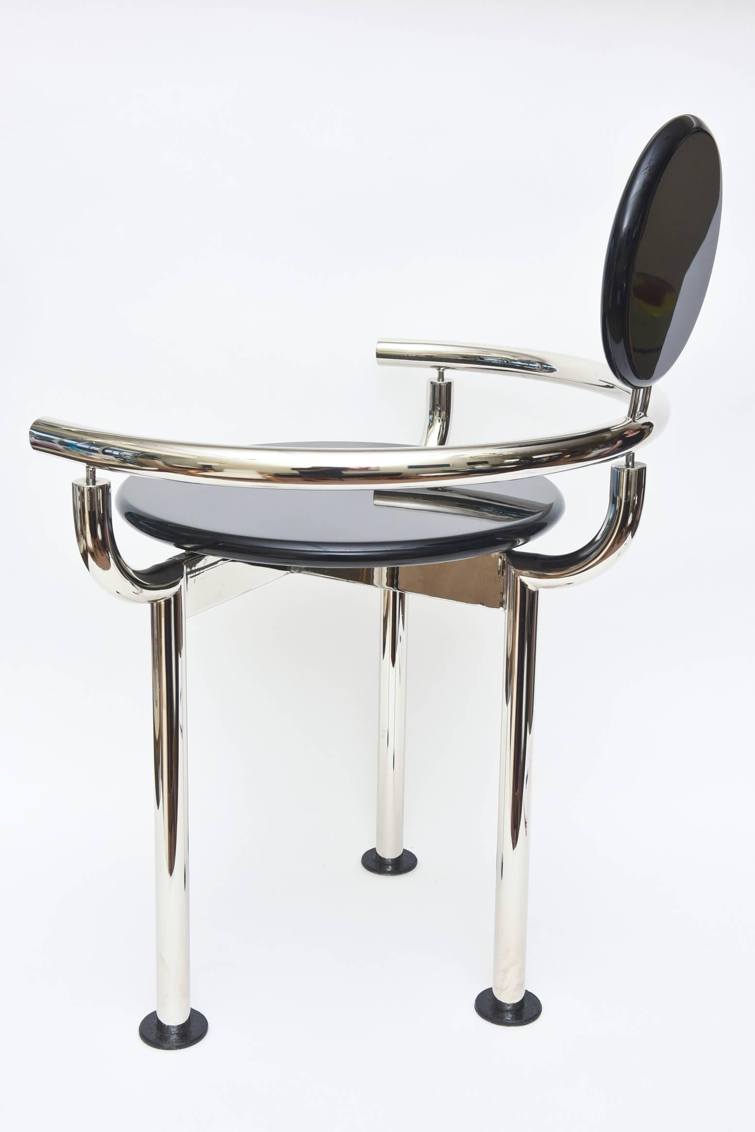 Unknown Memphis Style Sculptural Side/Vanity Chair