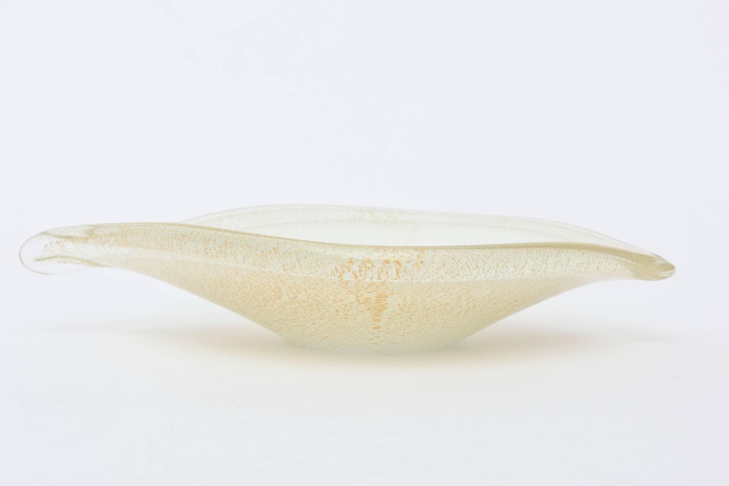 Mid-20th Century Pair of Barovier e Toso Italian Murano Teardrop Glass Bowls