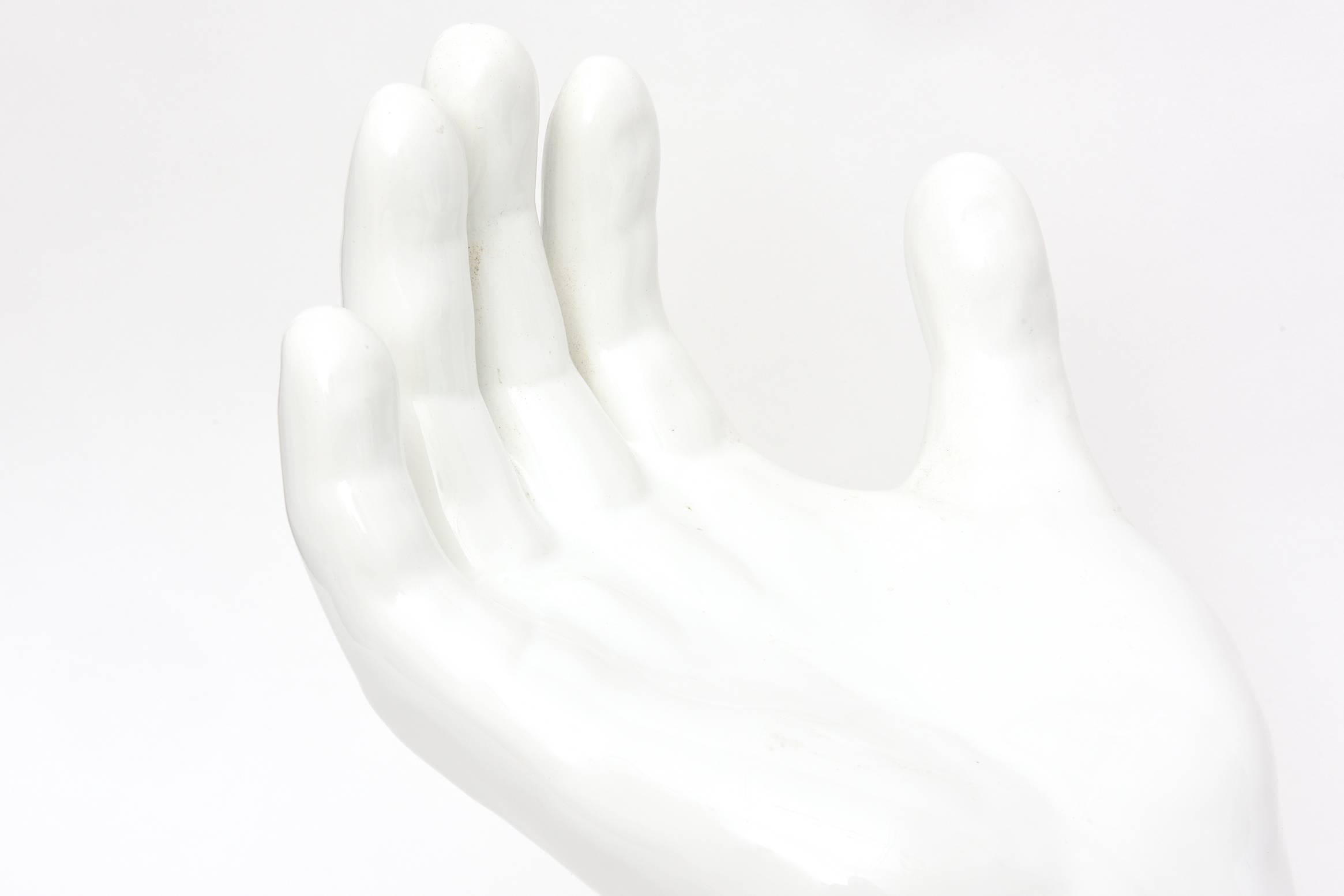 Modern Monumental Italian Ceramic Hands Sculpture