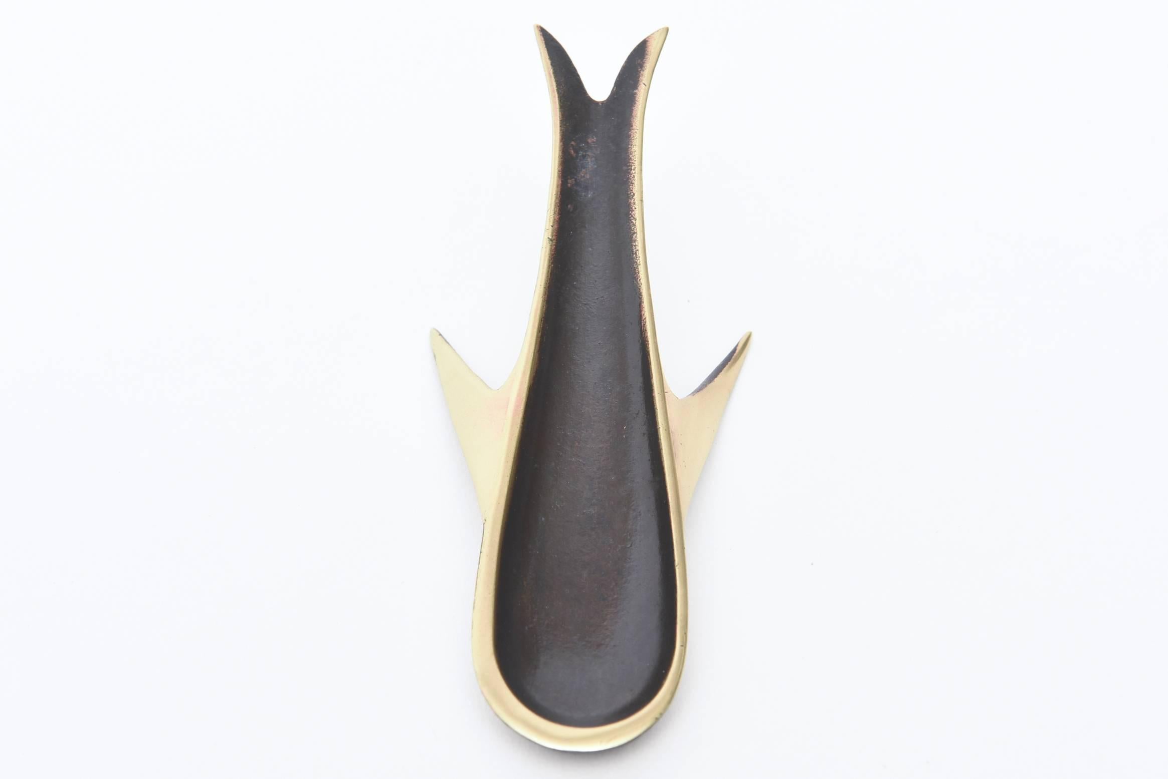 Austriaco Karl Hagenauer, ciotole d'epoca in ottone e metallo nero, sculture, set di quattro pezzi in vendita