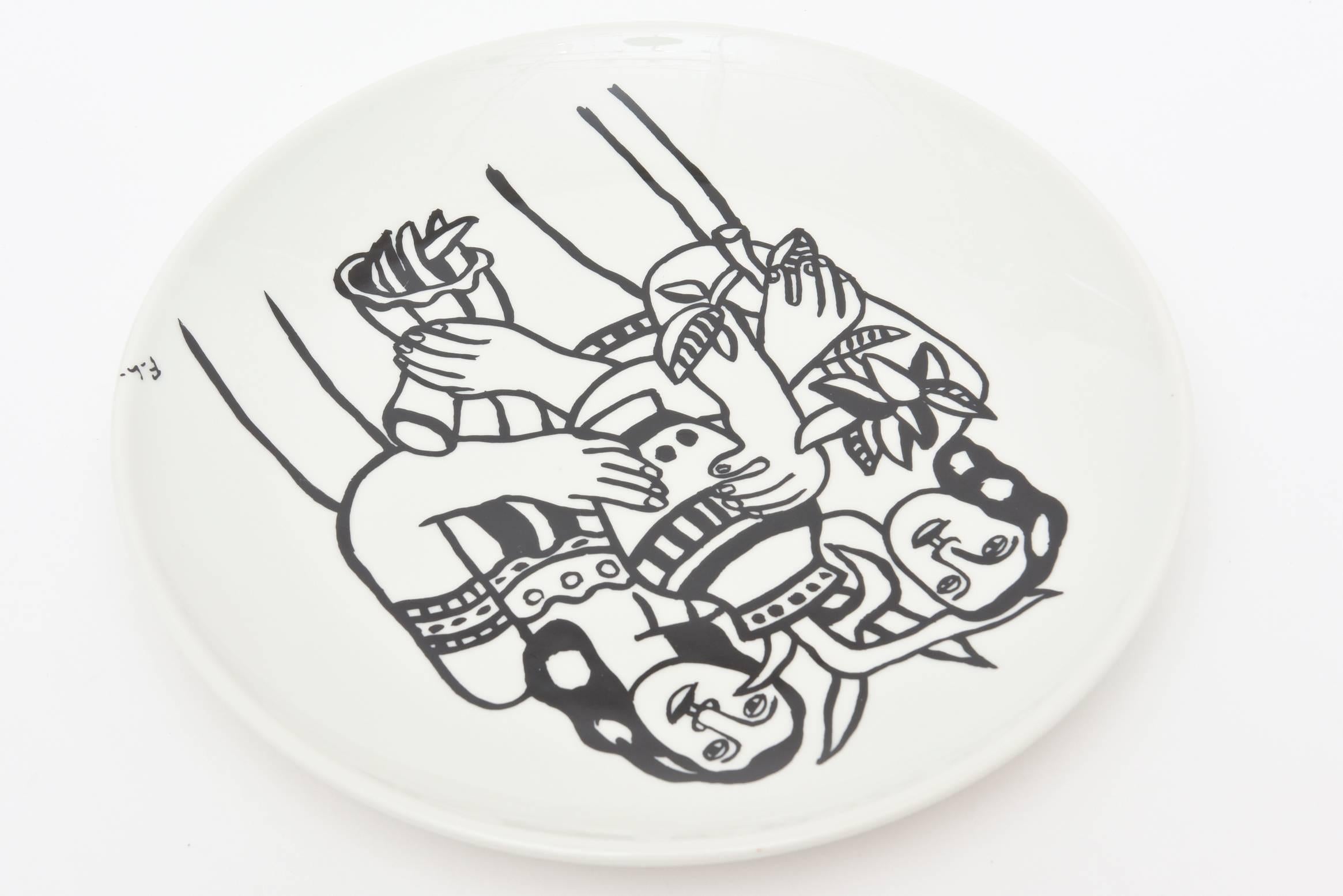 Mid-20th Century After Fernand Leger Porcelain Plate