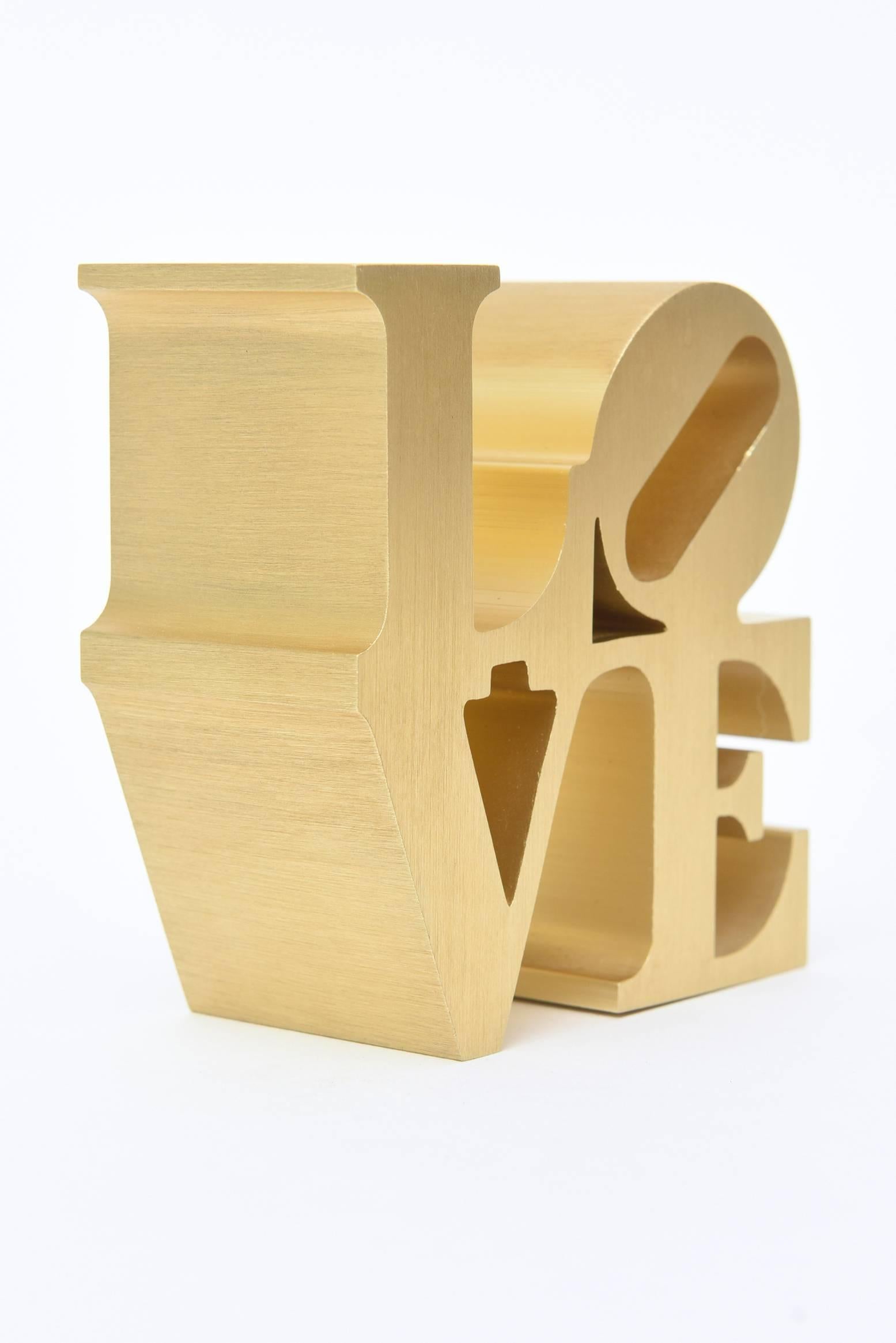 robert indiana love paperweight