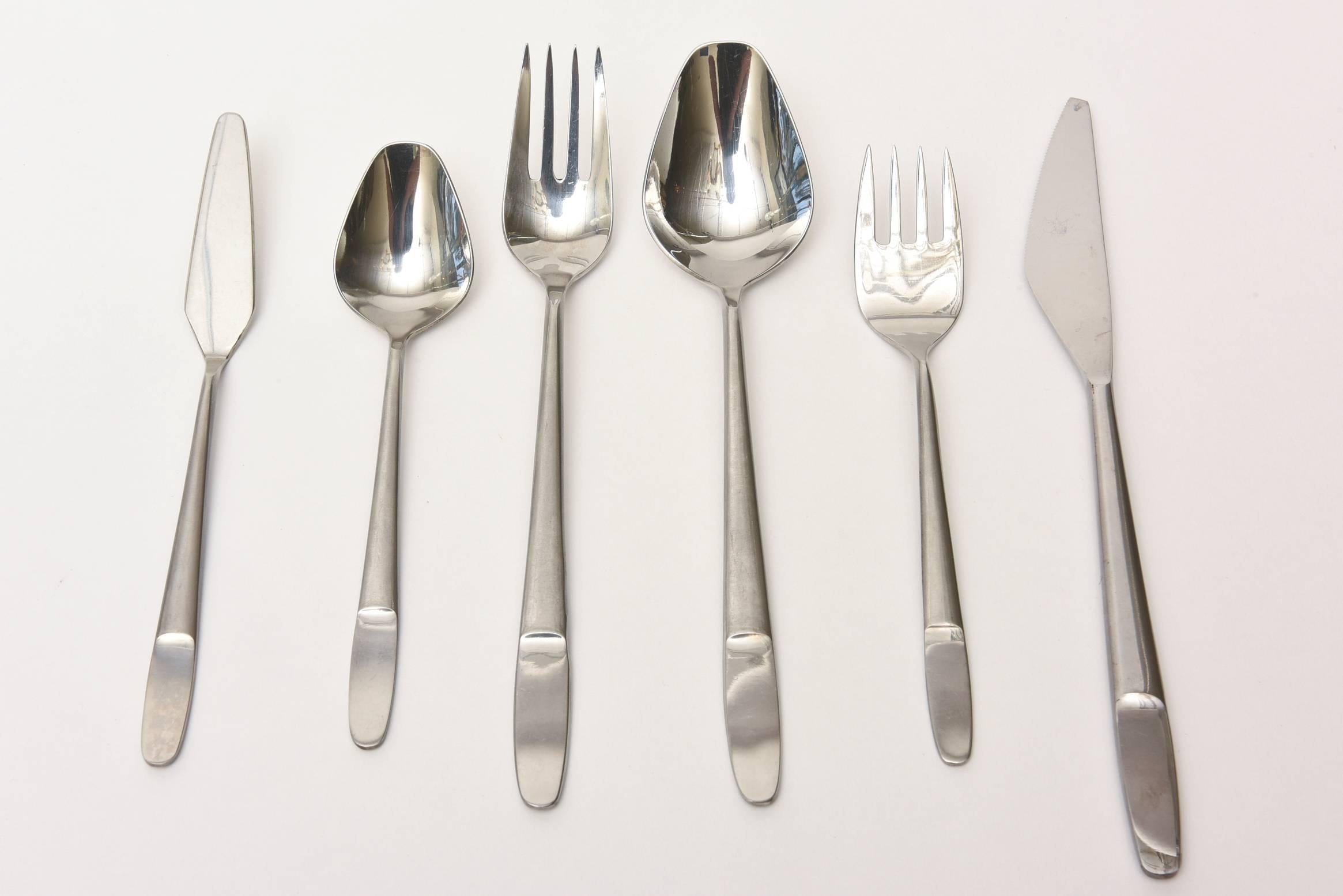 Mid-Century Modern 73 Pieces Stainless Steel Flatware of Helmut Adler for Amboss, Austria Vintage en vente