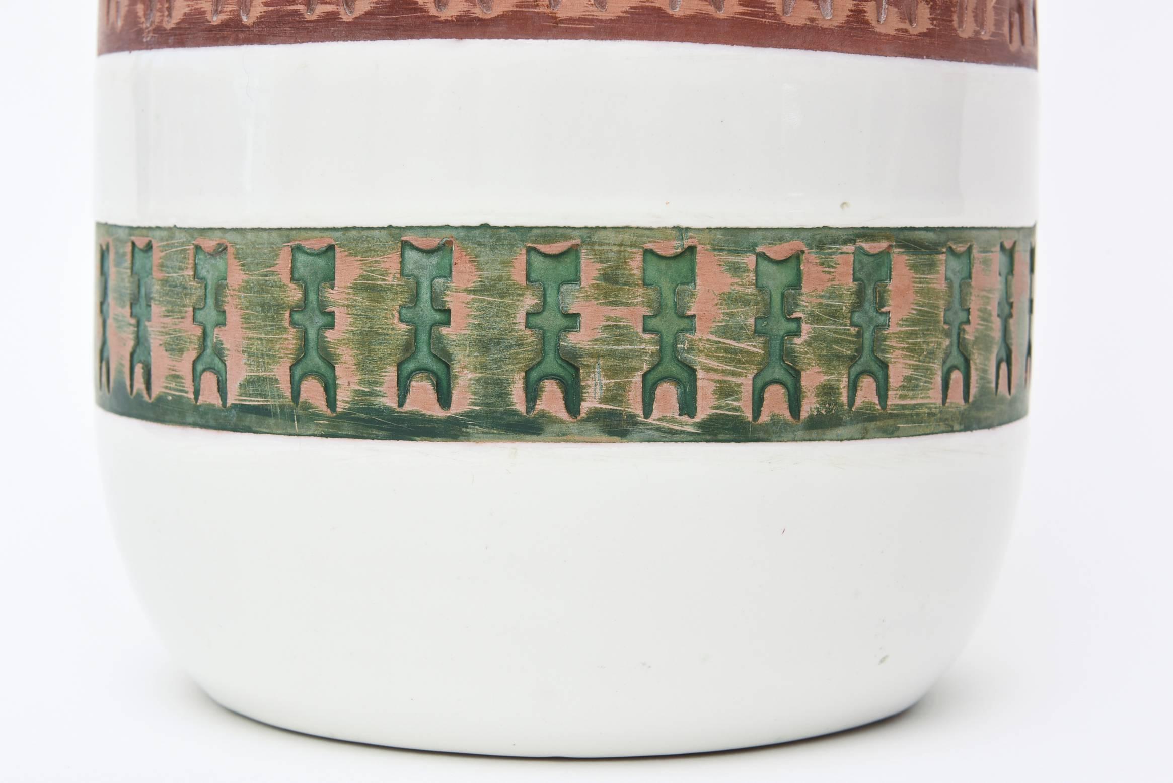 Aldo Londi Bitossi Ceramic Vase or Vessel Mid-Century Modern 2