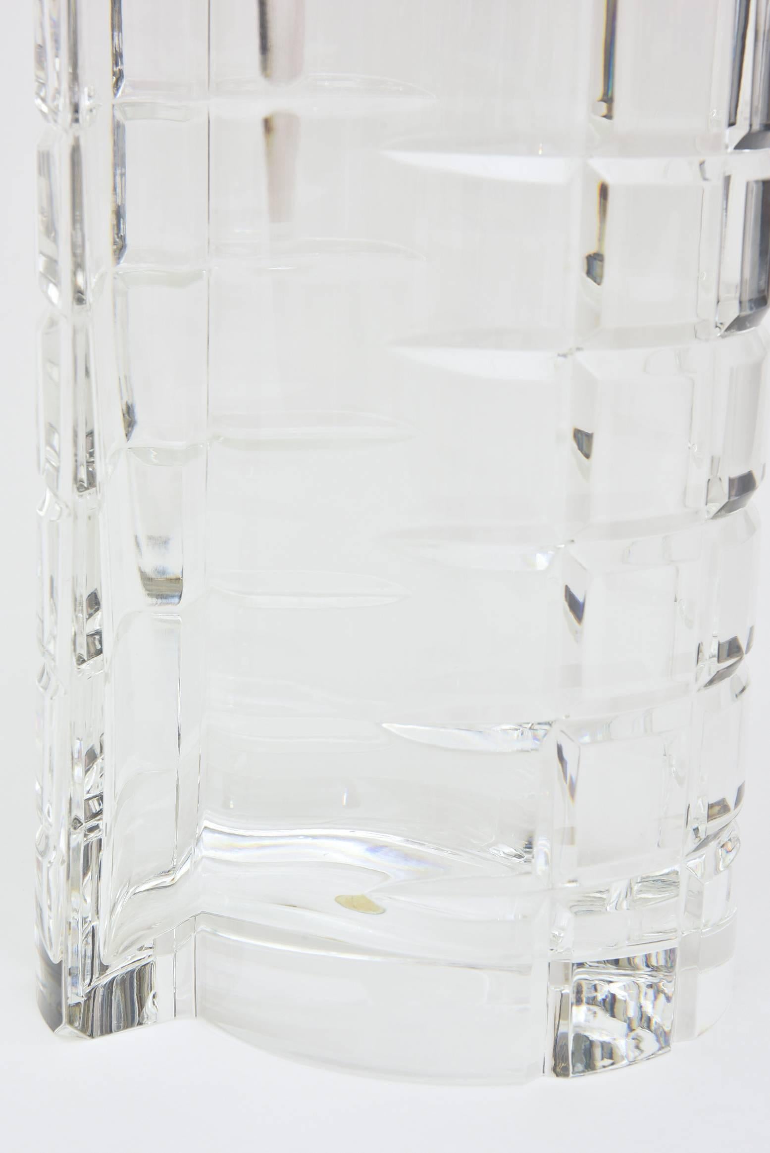 tiffany crystal flower vase