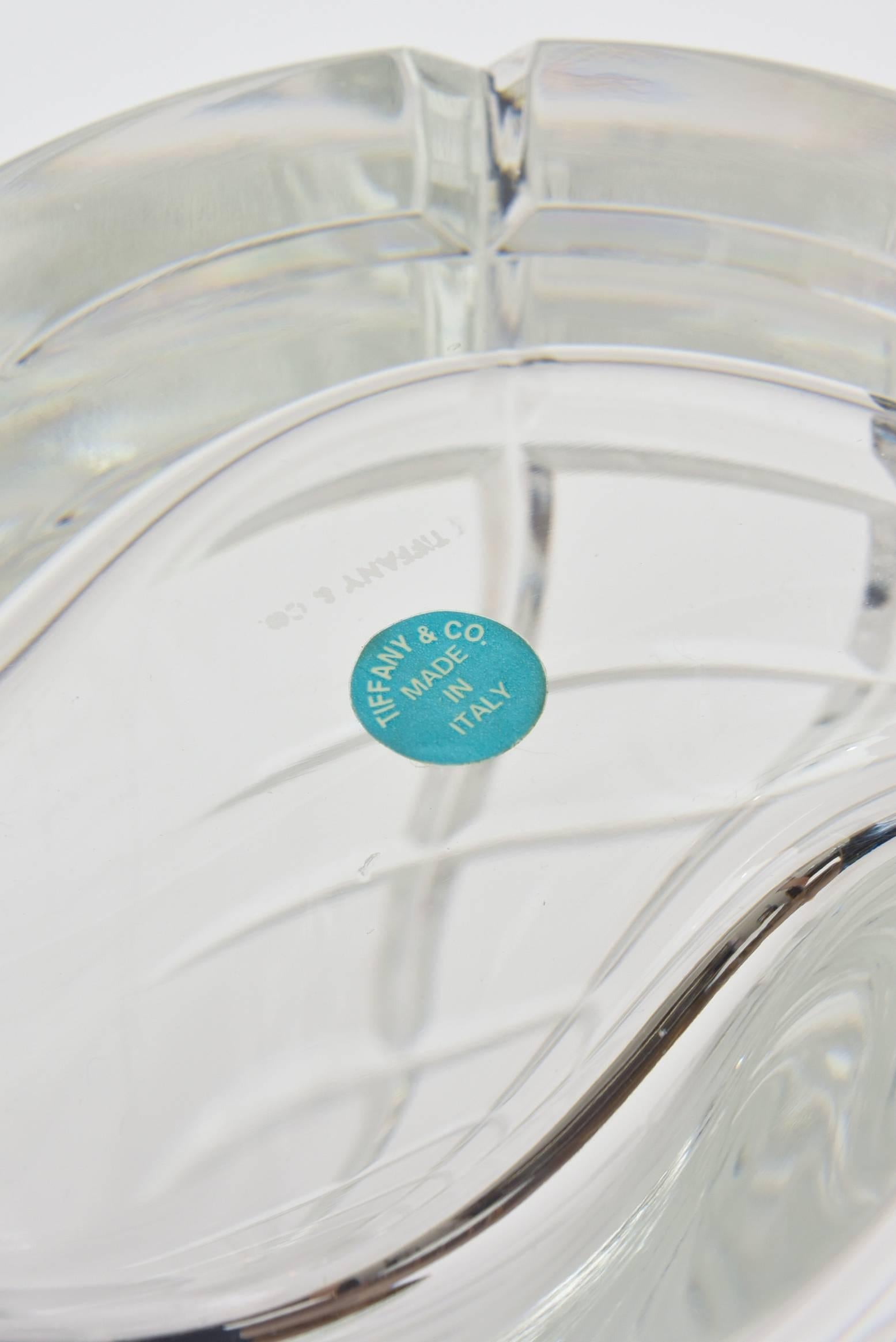 Tiffany Crystal Glass Modernist Vase 2