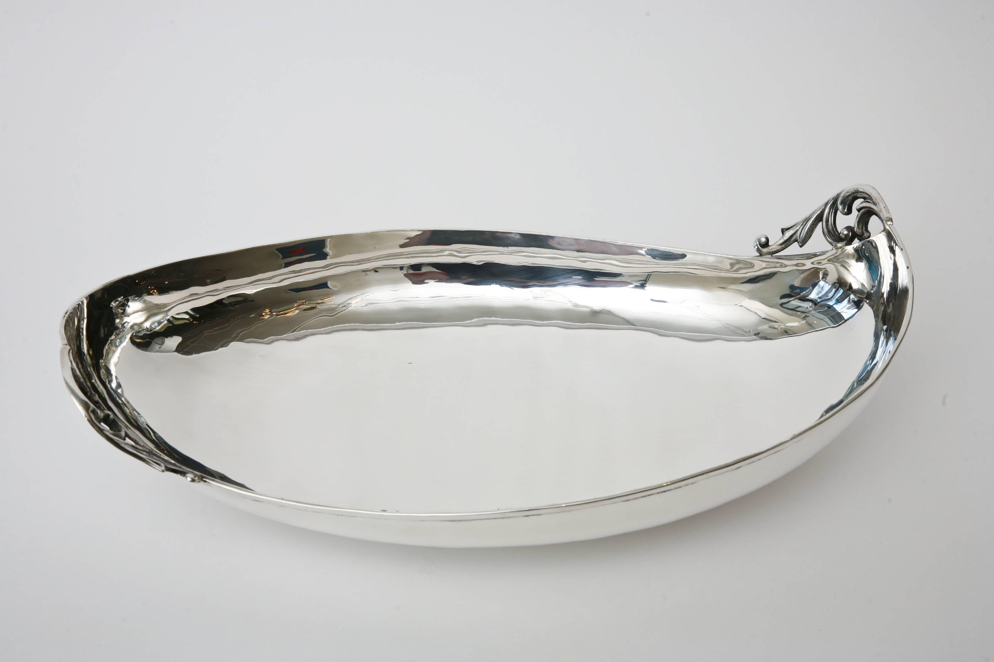 Sterling Silver Bowl by C. Zurita Hallmarked Mid-Century Modern For Sale 2