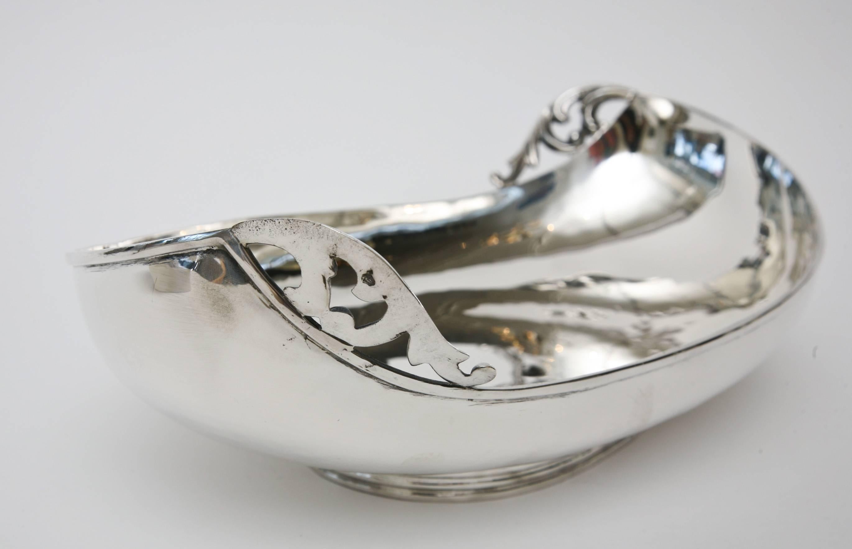 modern silver bowl