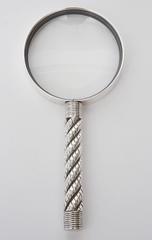 Hermes Vintage Silver-Plate Twisted& Braided Rope Magnifier/ Desk Magnifier