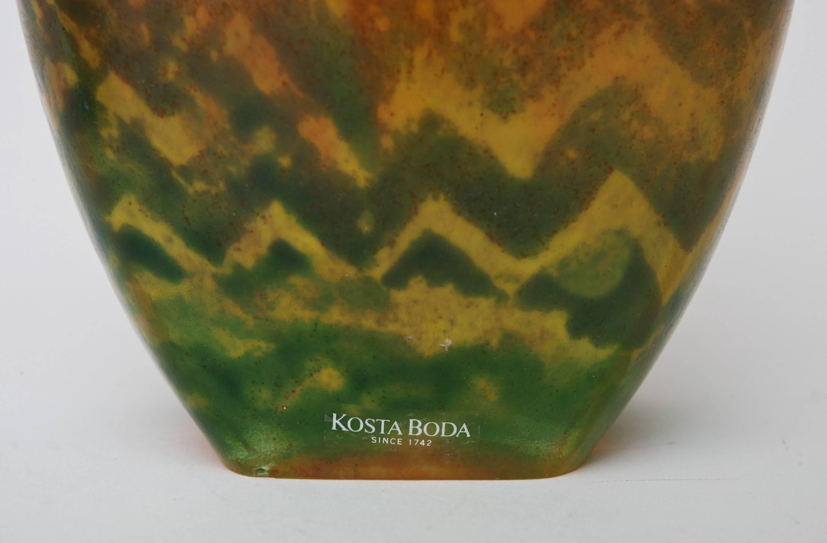 Late 20th Century Rare Pair of Signed Kjell Engman Kosta Boda Glass Sculptures Entitled 