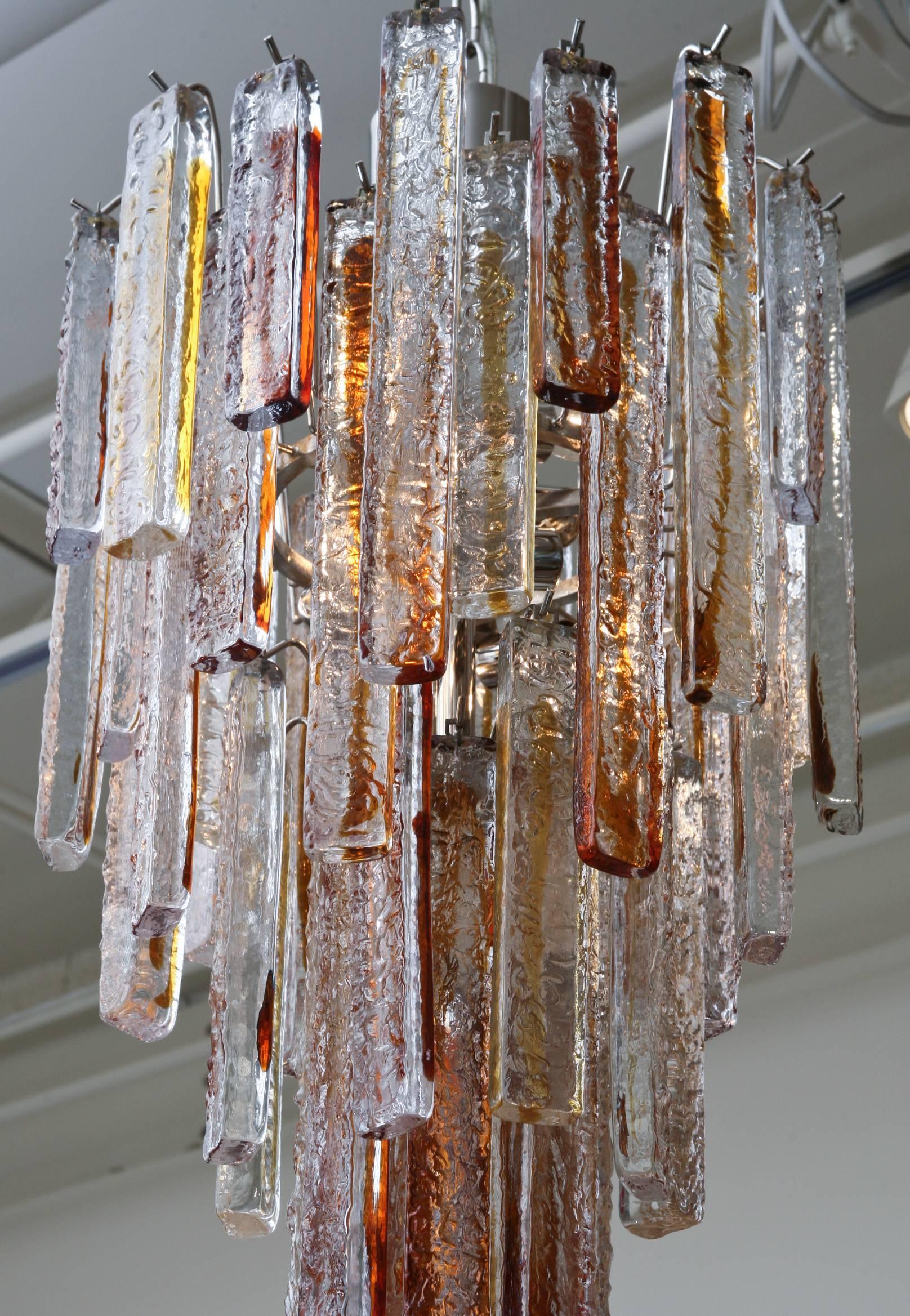 fused glass chandelier