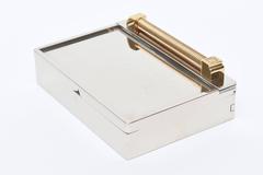 Fendi 22-Carat Gold-Plated and Nickel Silver Hinged Sculptural Box