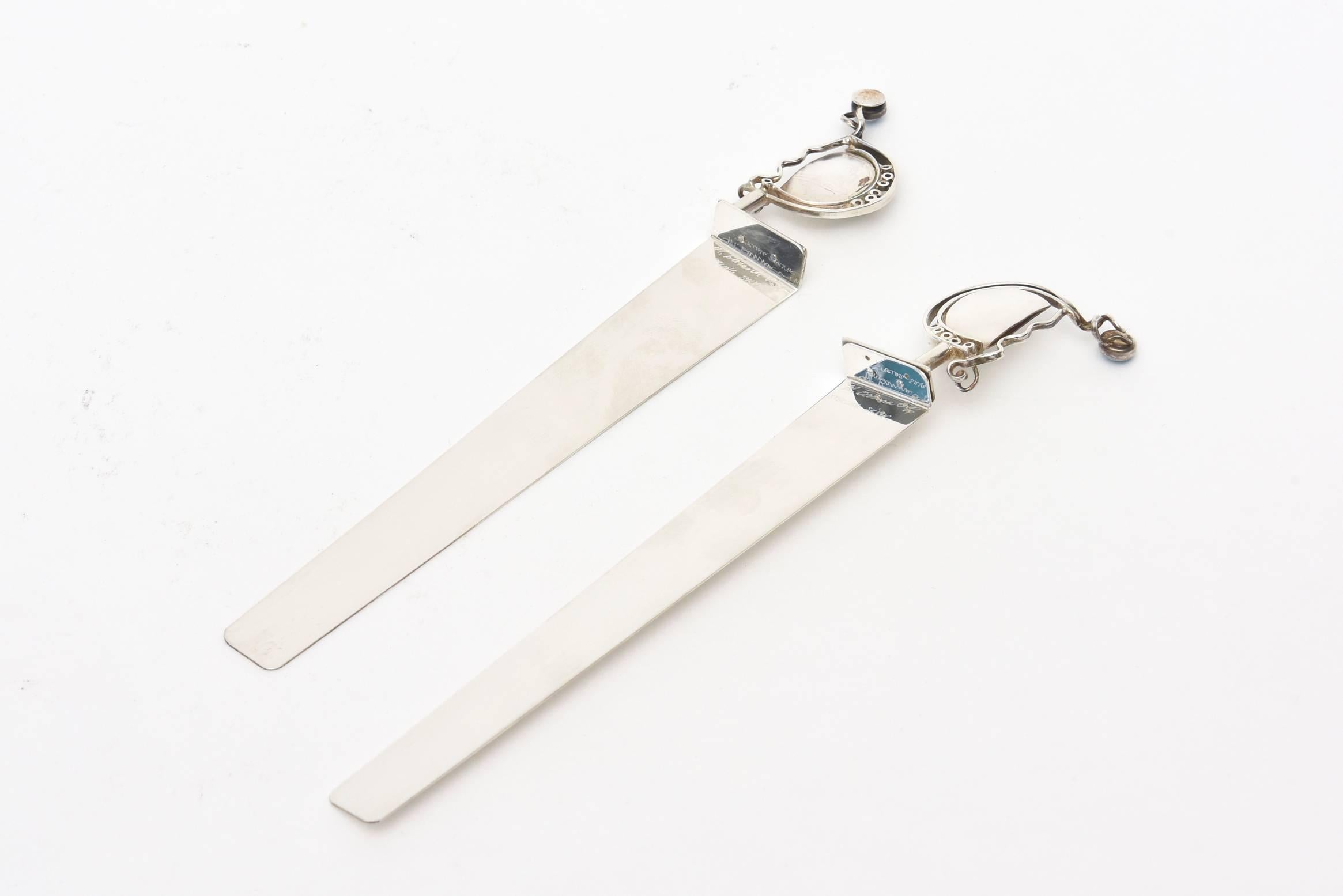 Sterling Silver and Opal Bookmarks Handwrought 1