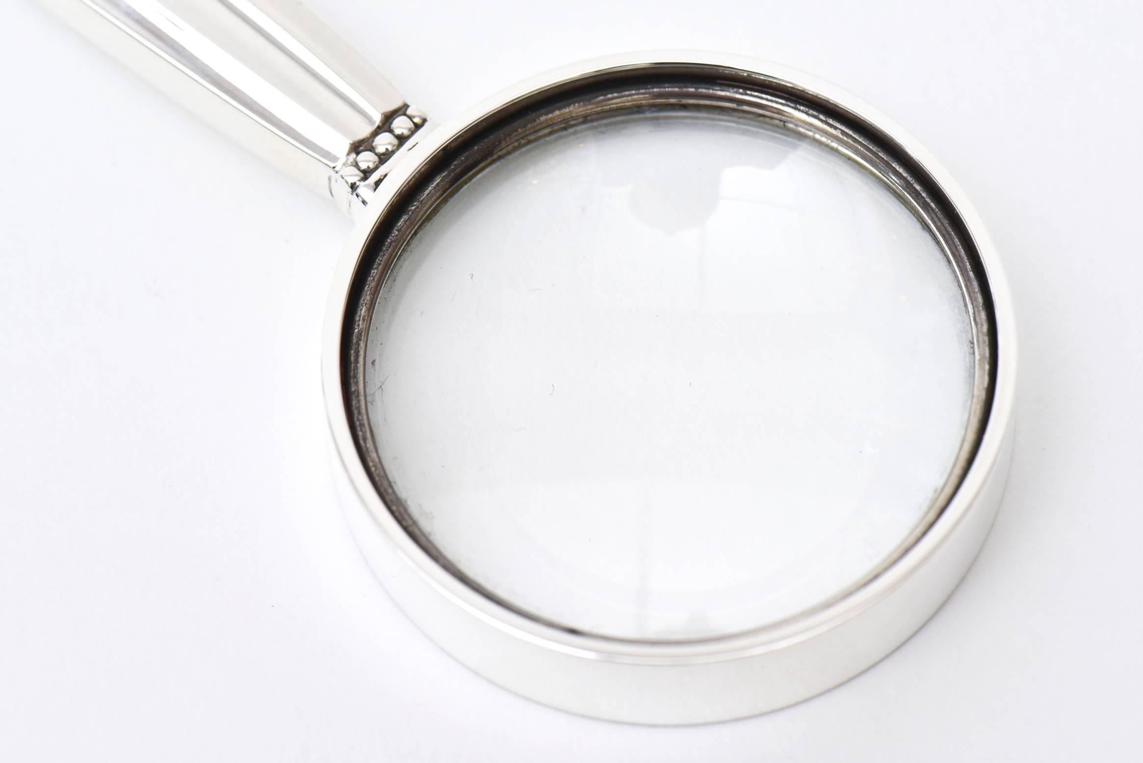 magnifying glass silver