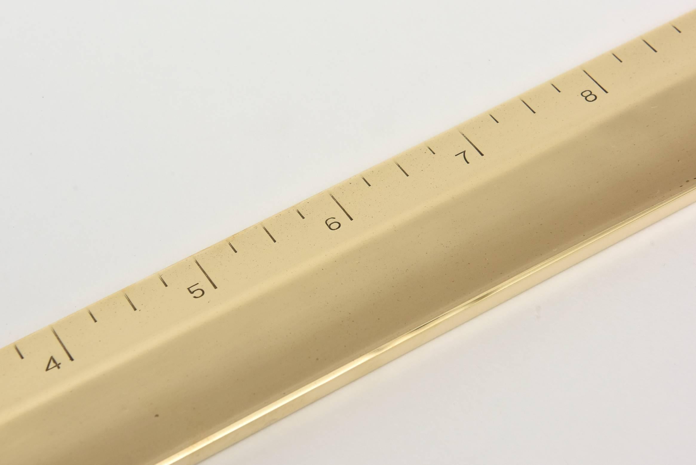 12 inch brass ruler
