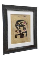 Peter Keil Oil on Board Abstract Painting Custom Framed Signed, 1960s
