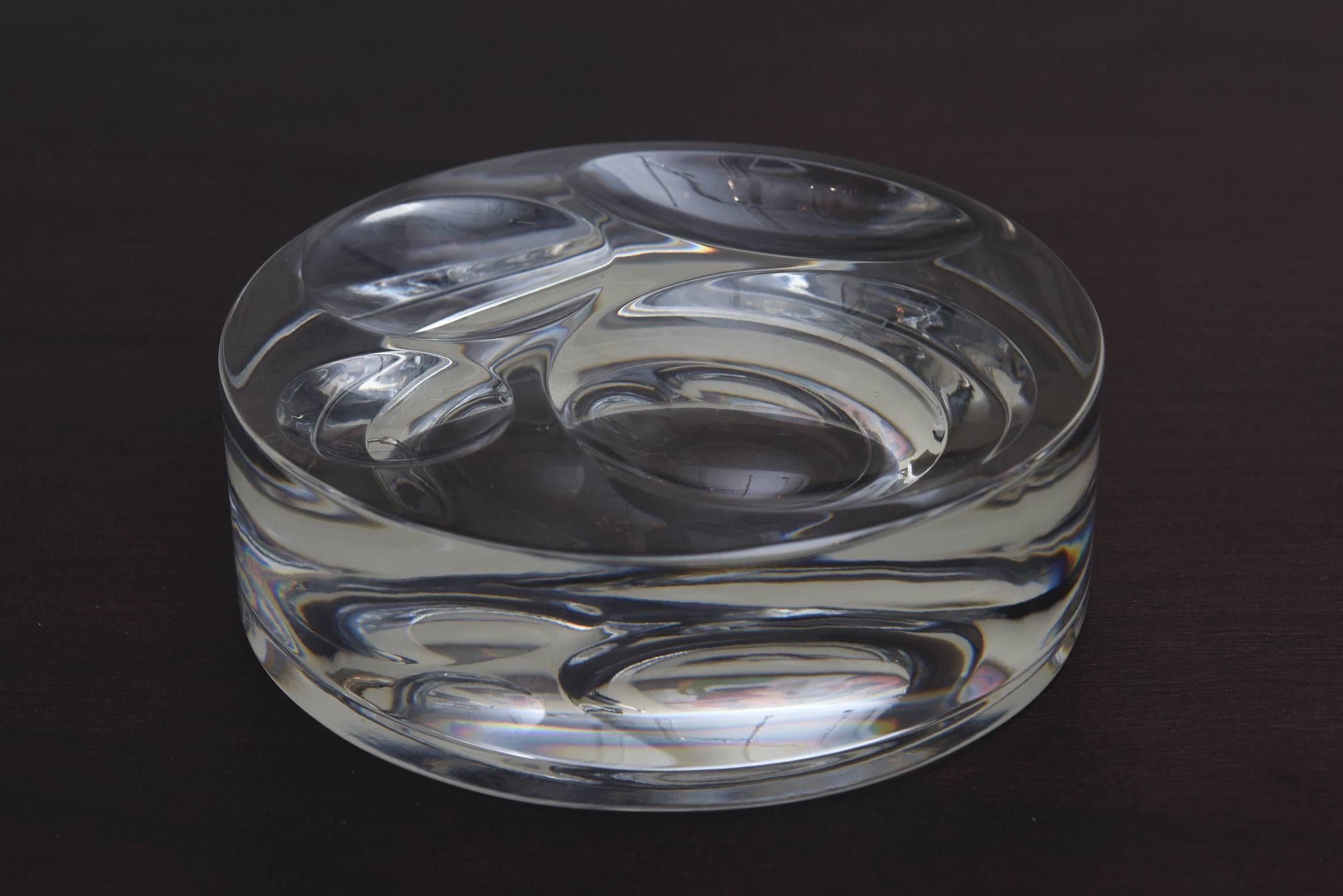 French Baccarat Crystal Glass Sculptural Paperweight or Desk Accessory Vintage